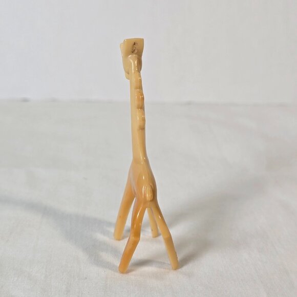 Vintage Plastic Giraffe Toy Figure 1950s 1960s Hard Plastic Mid Century Animal - Picture 4 of 9